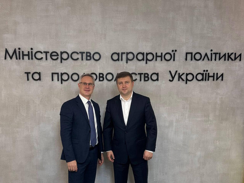 Посол Ізраїлю в Україні Міхаель Бродський обговорив із міністром аграрної політики України участь ізраїльських компаній у сільськогосподарських проектах