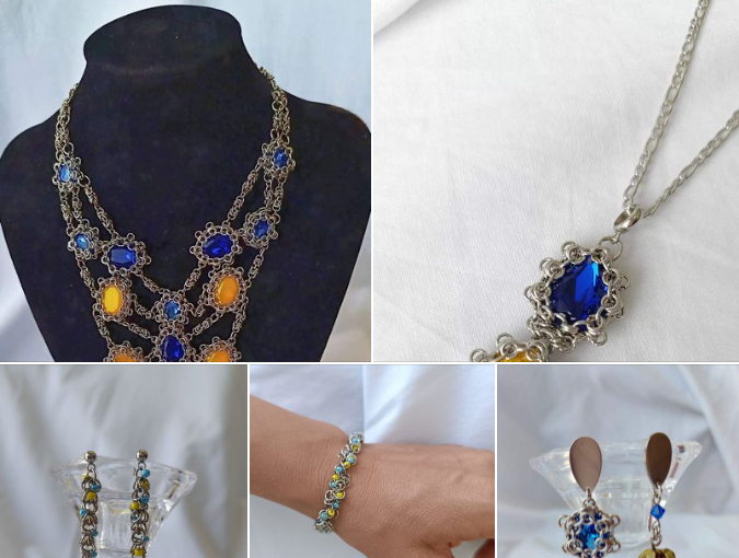 Унікальні авторські прикраси від майстрині кольчужного плетіння та люневільської вишивки